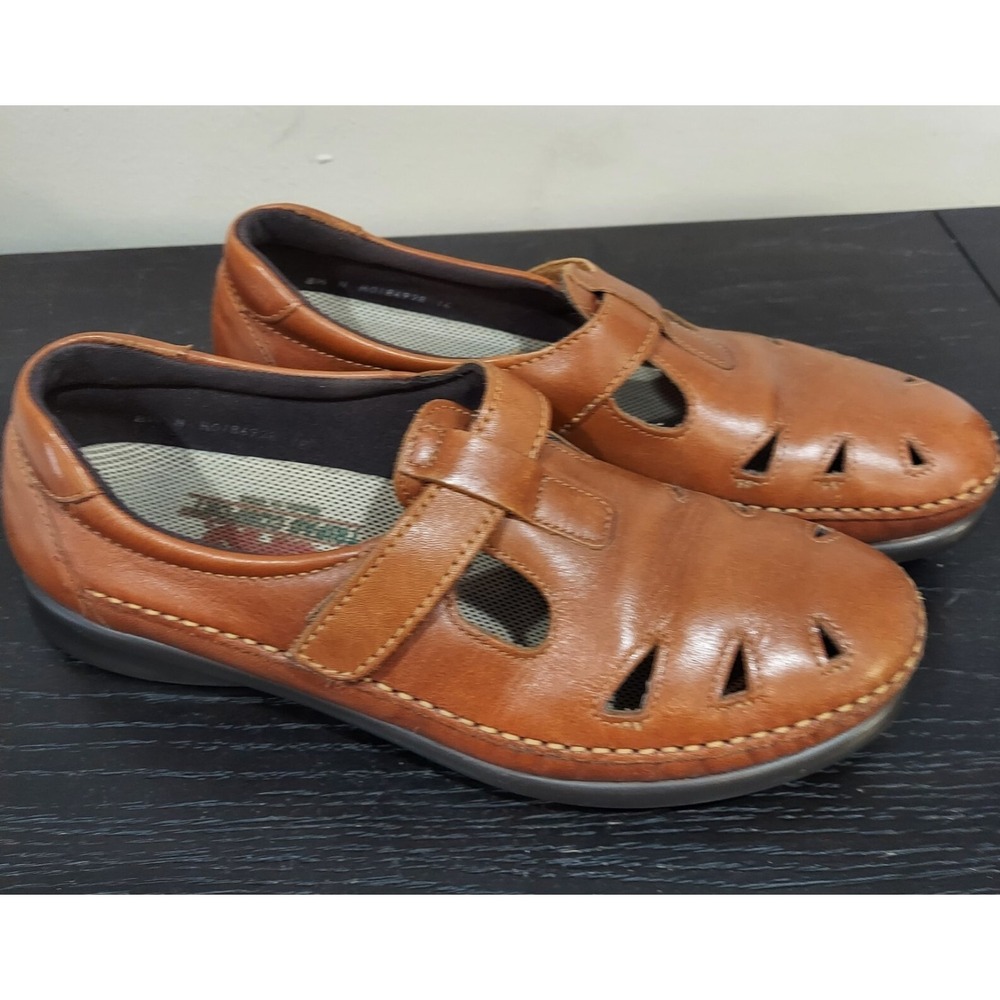 SAS San Antonio Shoemakers Tan Leather Tripad Comfort Loafers Womens 8.5 N USA